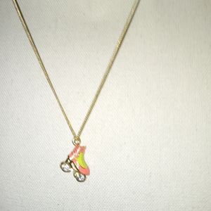 Roller Skate shoe pendant necklace adjectable link